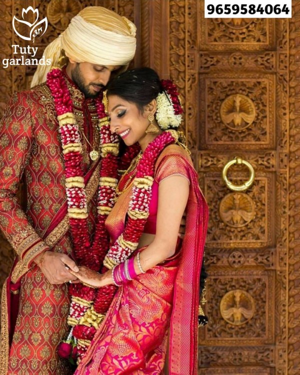 rose petals malai for wedding  petals 8